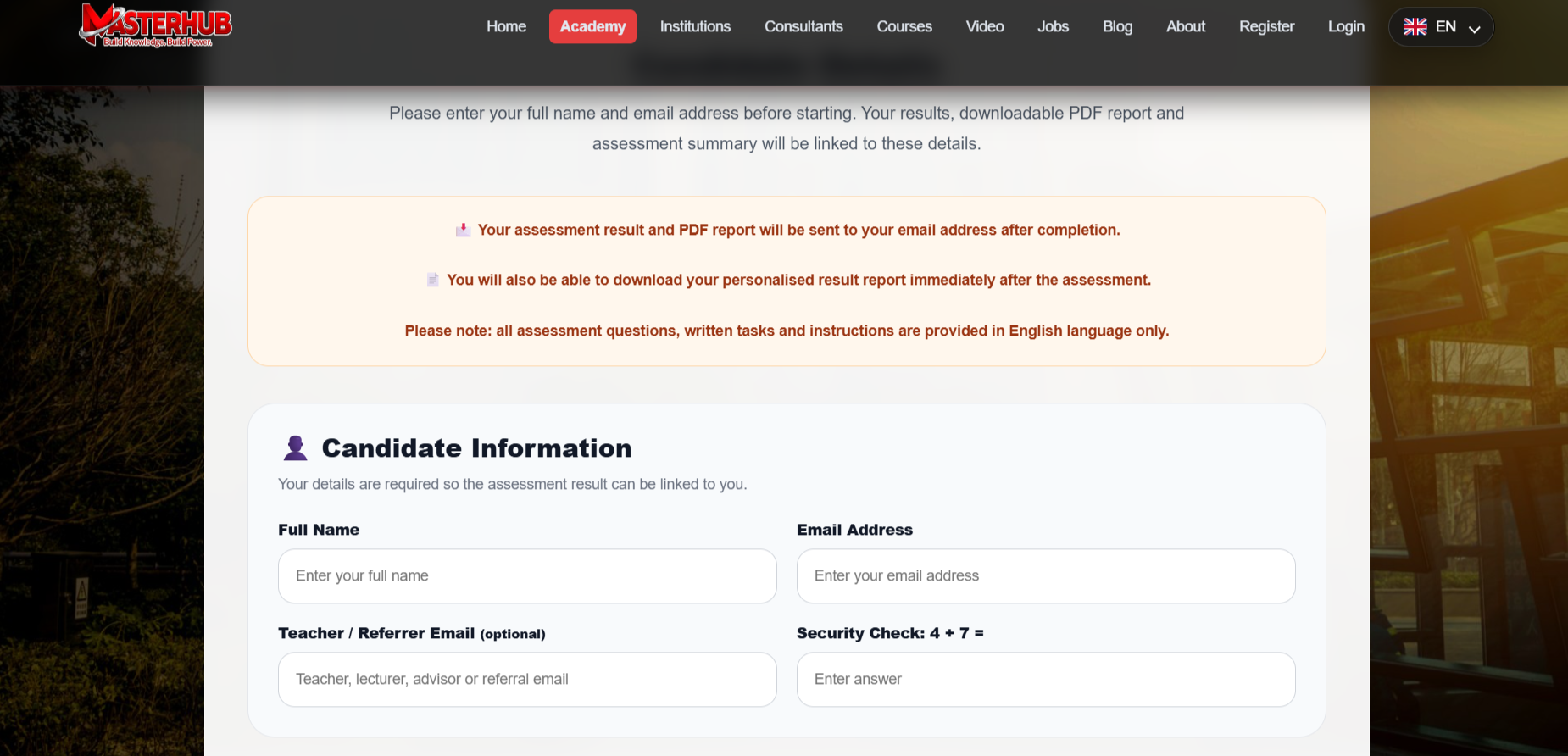 MasterHub Launches New English & Maths Level Assessment with Instant PDF Reports